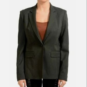 Hugo Boss "Juicyna" Wool Gray Striped One Button Women's Blazer US 6 IT 42